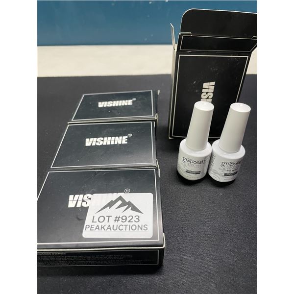 Lot of 3 Sets of Vishine Gel Top Coat and Base Coat Nail Polishes