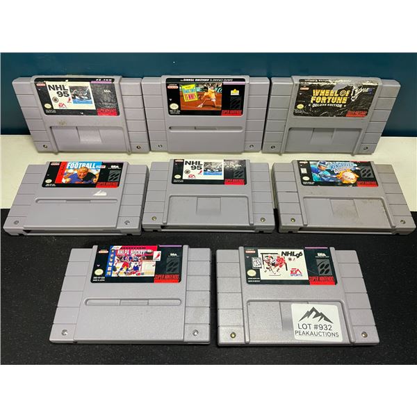 Lot of 8 Assorted SNES Super Nintendo Video Games