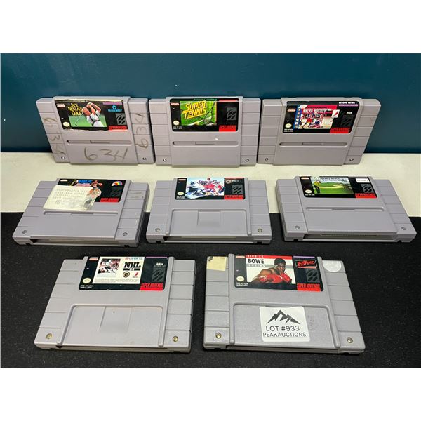 Lot of 8 Assorted SNES Super Nintendo Video Games