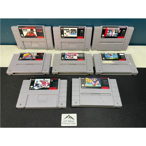 Lot of 8 Assorted SNES Super Nintendo Video Games