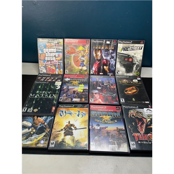 Lot of 12 Assorted Playstation 2 Video Games
