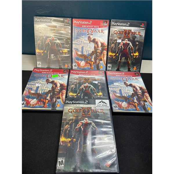 Lot of 7 Assorted God Of War Playstation 2 Video Games