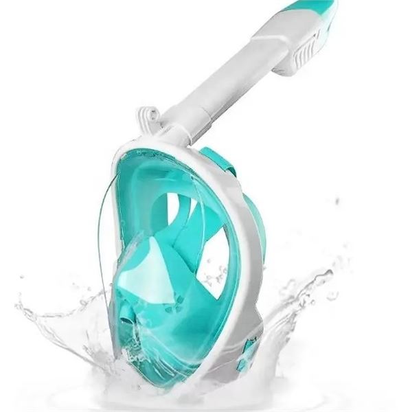 Lot of 1 Full-Face Snorkeling/Underwater Diving Mask - Green - Size S/M