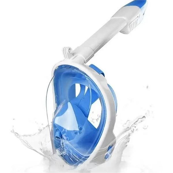 Lot of 1 Full-Face Snorkeling/Underwater Diving Mask - Blue - Size L/XL