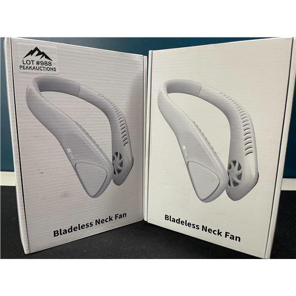 Lot of 2 Wearable Rechargeable Neck Cooling Fans