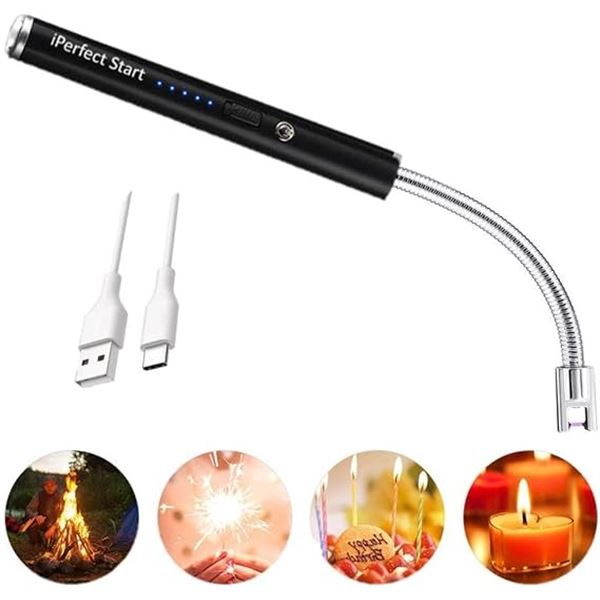 Lot of 2 USB Rechargeable Lighters w/ Battery Display