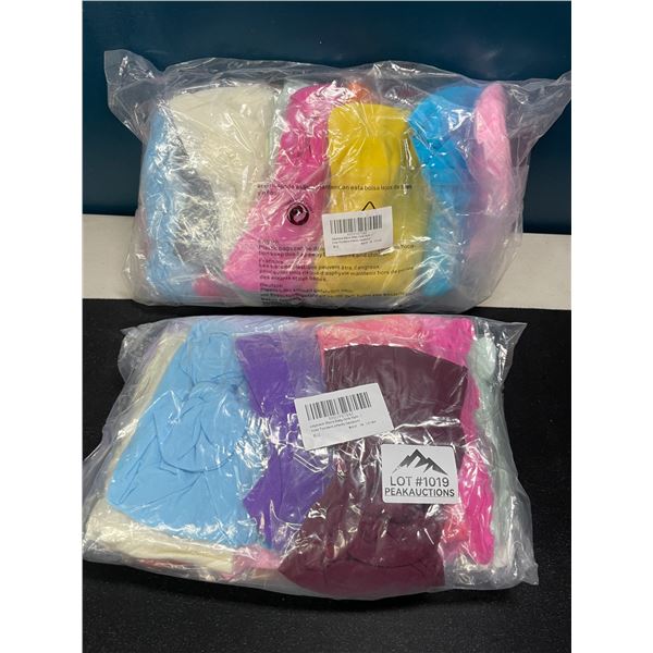 Lot of 2 Multi-Packs of Hair Bows for Babies/Toddlers - Various Colours