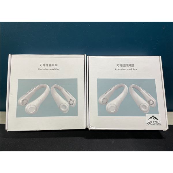 Lot of 2 Wearable Rechargeable Neck Cooling Fans