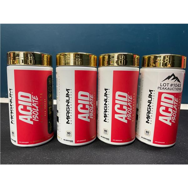 Lot of 4 Bottles of Magnum Acid Isolate CLA Isolate FatBurner Soft Gels