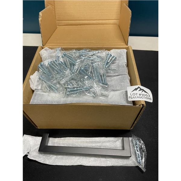 Lot of 1 Box of Drawer/Cabinet Door Handles - Black - 6.75in