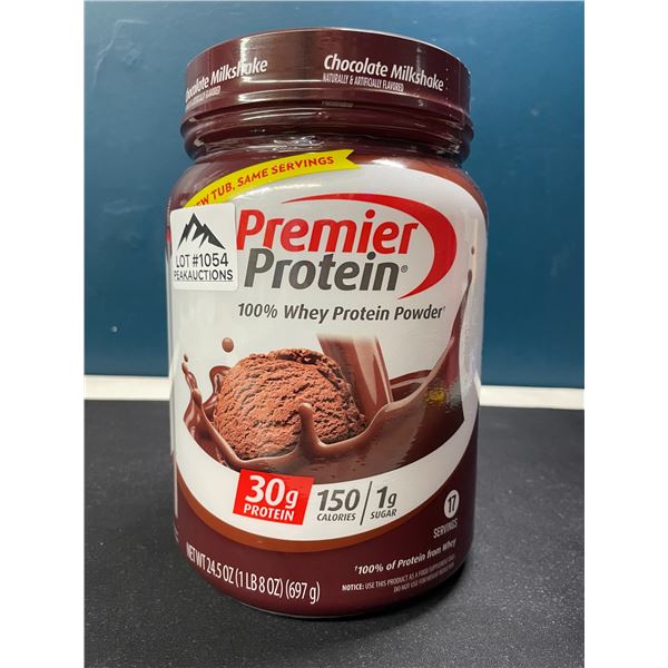 Lot of 1 Tub of Premier Protein Whey Powder - Chocolate Milkshake - 697g