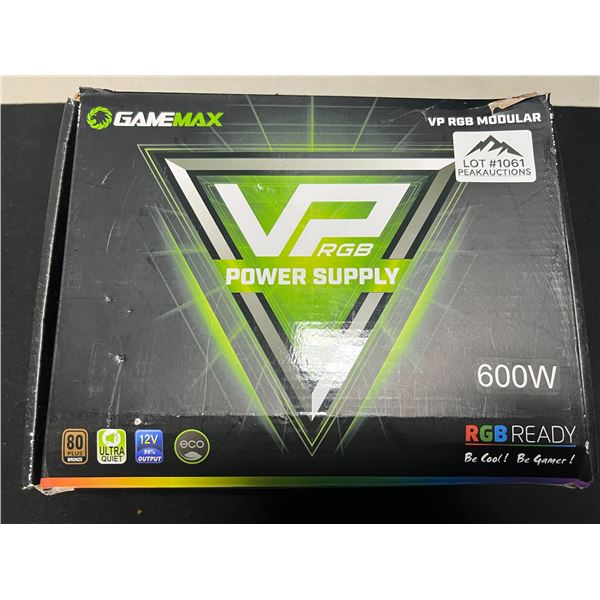Lot of 1 GameMax VP 600W RGB Power Supply