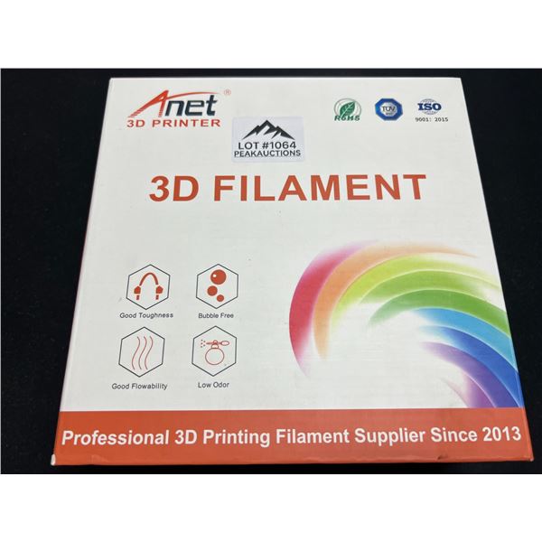 Lot of 1 Anet PLA 3D Filament - Grey