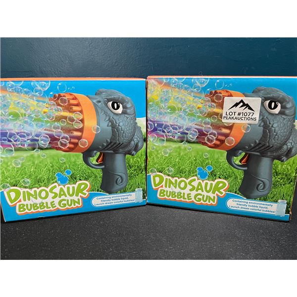 Lot of 2 Dinosaur Bubble Guns for Kids