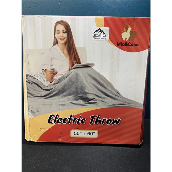 Lot of 1 Mia and CoCo Heated Electric Throw - 50"x60"