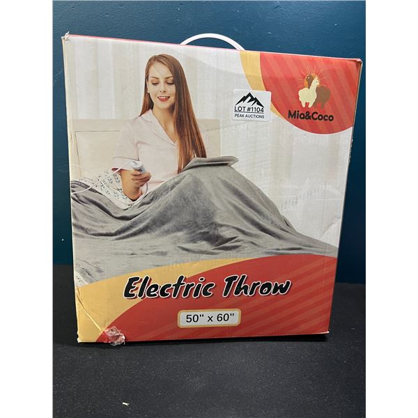 Lot of 1 Mia and CoCo Heated Electric Throw - 50"x60"