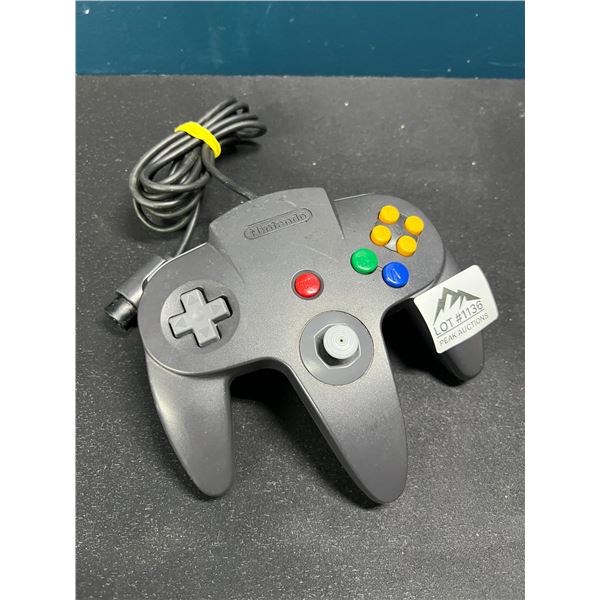 Lot of 1 Black Nintendo 64 Controller Authentic - Used