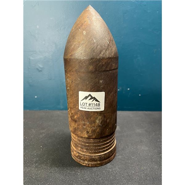 Lot of 1 Inert Artillery Round Military