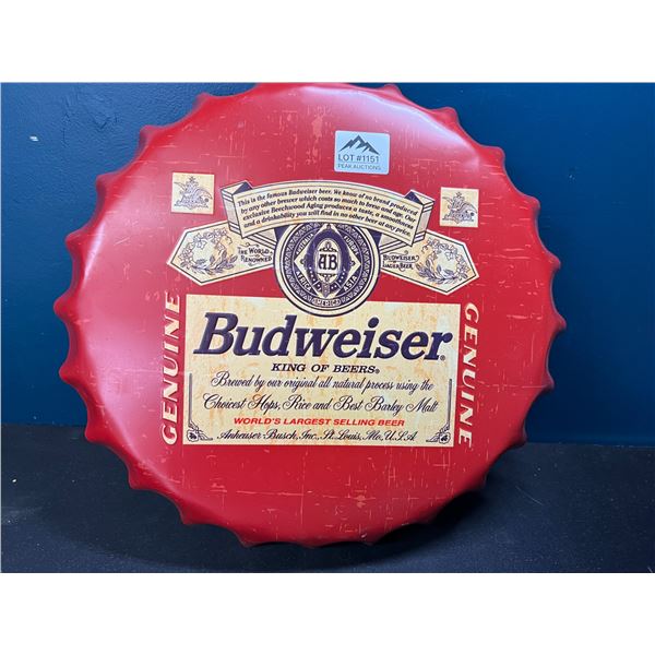 Lot of 1 Budweiser Metal Sign Decor