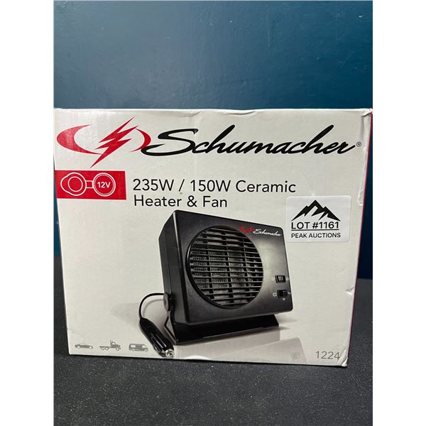 Lot of 1 Shumacher 235w/150w Ceramic Car Heater and Fan