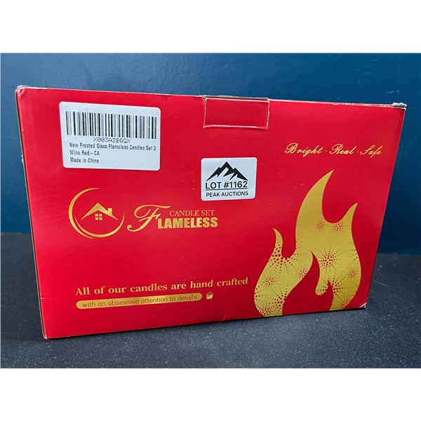 Lot of 1 Box of Flamless Candles (Red)