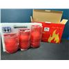Image 2 : Lot of 1 Box of Flamless Candles (Red)