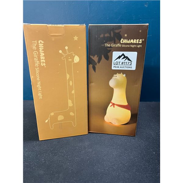 Lot of 2 Giraffe Silicone Night Lights