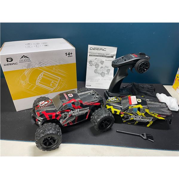 Lot of 1 DEERC 4WD Brushless Motor 300E Remote Control Full Scale High-Speed RC Car - Open Box