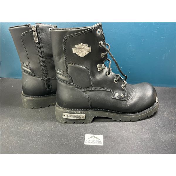 Lot of 1 Pair of Harley Davidson Men's Rr-Chipman Motorcycle Riding Boots - Size 10M