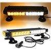 Image 1 : Lot of 1 14.5" 30 LED Emergency Strobe Light Bar for Vehicle Roof Top w/ Magnetic Base