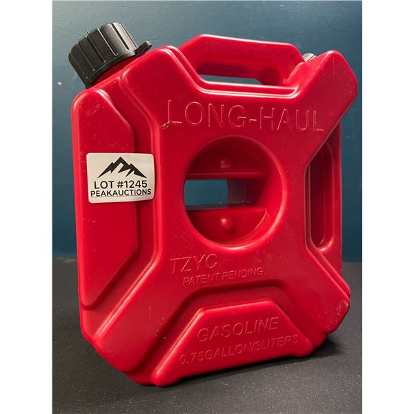 Lot of 1 Gasoline Jerry Can - 0.75 Gallon/3 Liters