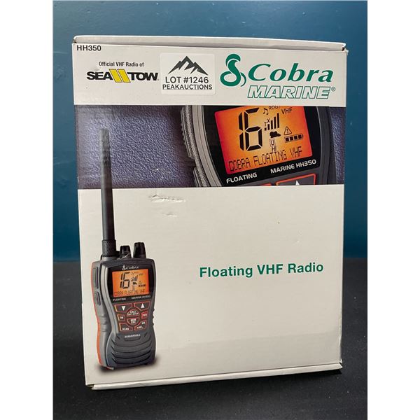 Lot of 1 Cobra Maine Floating VHF Radio - Model: MR HH350 FLT