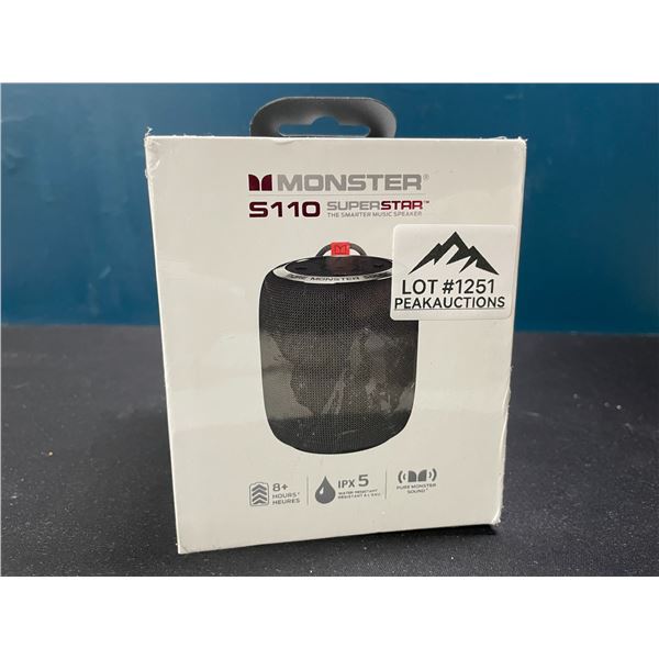 Lot of 1 Monster S110 SuperStar Smart Portable Bluetooth Wireless Speaker - Brand New Sealed!