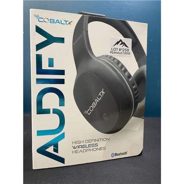 Lot of 1 Audify Cobalt X High-Definition Wireless Headphones