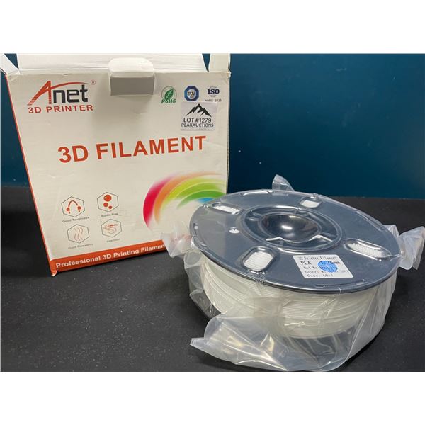 Lot of 1 Roll of 3D Printer PLA Filament - White