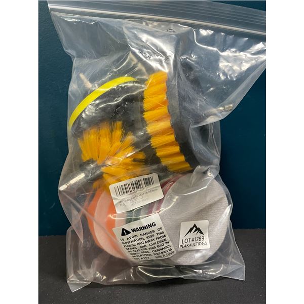 Lot of 1 11-Piece Drill Brush Cleaning Attachment Set - Brand New!