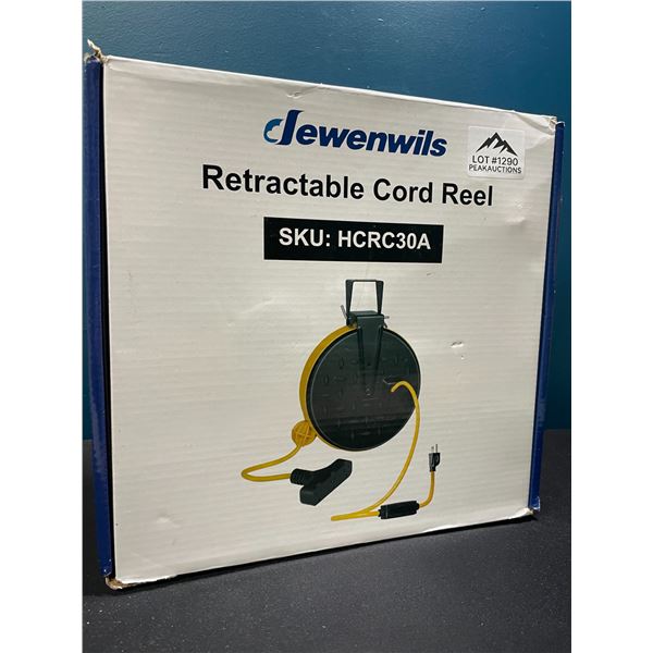 Lot of 1 30FT Retractable Extension Cord Reel