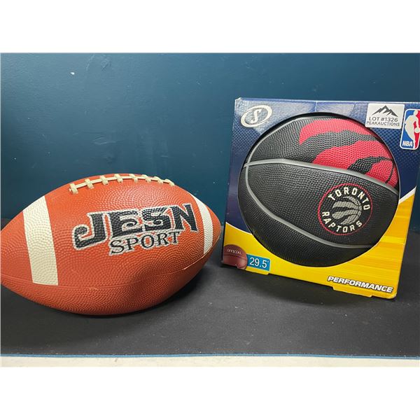Lot of 1 Spalding Basketball and Jesn Sport Football