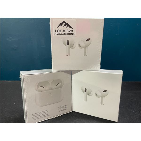 Lot of 3 Pairs of Wireless Bluetooth Earbuds ("Airpod Style")