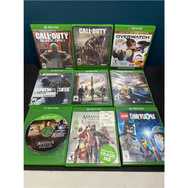 Lot of 9 Assorted Xbox One Games - Used