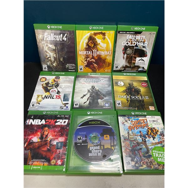 Lot of 9 Assorted Xbox One Games - Used