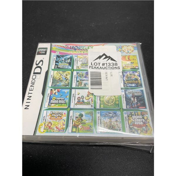 Lot of 1 Nintendo DS 128-Games-In-1 - Loaded with 128 games; Pokemon, Kirby, Super Mario, and more!