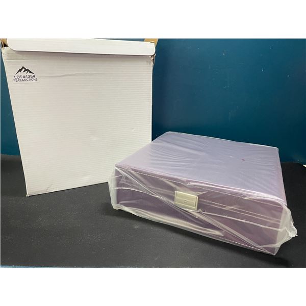 Lot of 1 Purple Two-Layer Jewelry Box/Jewelry Storage Organizer w/ Lock