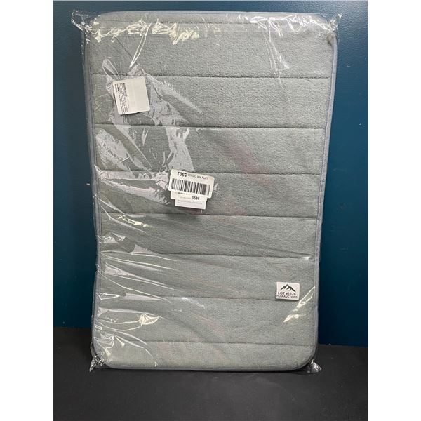 Lot of 1 2-Pack of Memory Foam Bath Mats - 40x60cm; Non-Slip Back - Grey