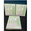 Image 1 : Lot of 3 Boxes of Plastic Cutlery - 90pcs per box; 30 forks, 30 knives, and 30 spoons per box