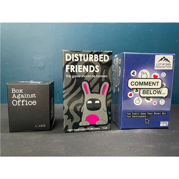 Lot of 3 Assorted Adult Card Games/Drinking Games