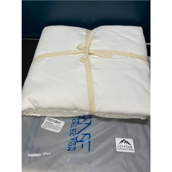 Lot of 1 Queen Size Duvet Cover Set - White