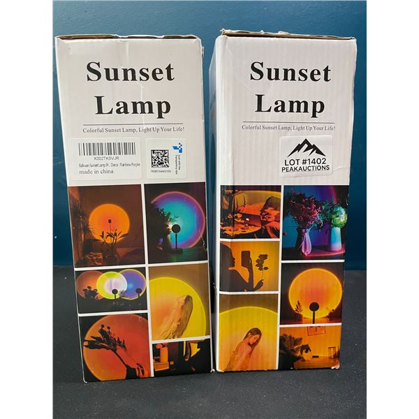 Lot of 2 Sunset Projection Lamps