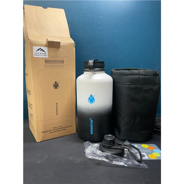 Lot of 1 Sendestar Double Wall Stainless Steel Insulated Water Bottle - 1.8L (64oz)