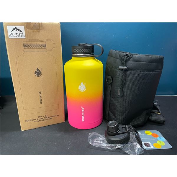 Lot of 1 Sendestar Double Wall Stainless Steel Insulated Water Bottle - 1.8L (64oz)